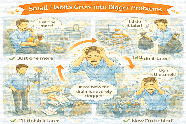 생활 문제 습관이 반복되며 작은 불편이 커지는 상황