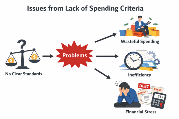 소비 기준이 없을 때 생기는 문제 구조 설명 이미지